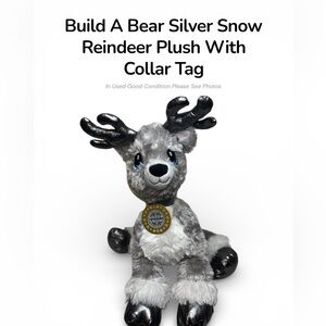 Build-A-Bear Workshop Silver Snow Reindeer Plush